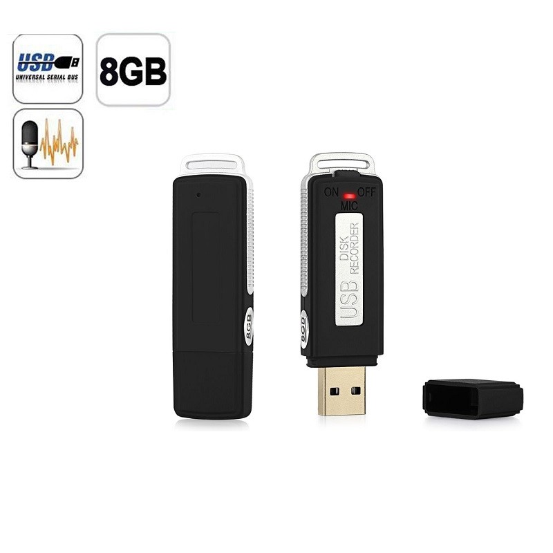 PENDRIVE 8GB GRABADOR DE VOZ DIGITAL USB 2.0