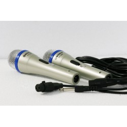 Micrófono KARAOKE Pack 2 Unidades con Cable 