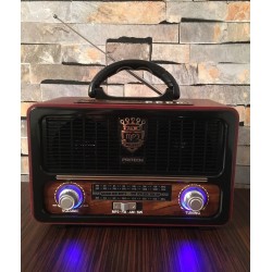 Radio Vintage. Altavoz Bluetooth, estilo Retro con Radio, MP3, USB, SD
